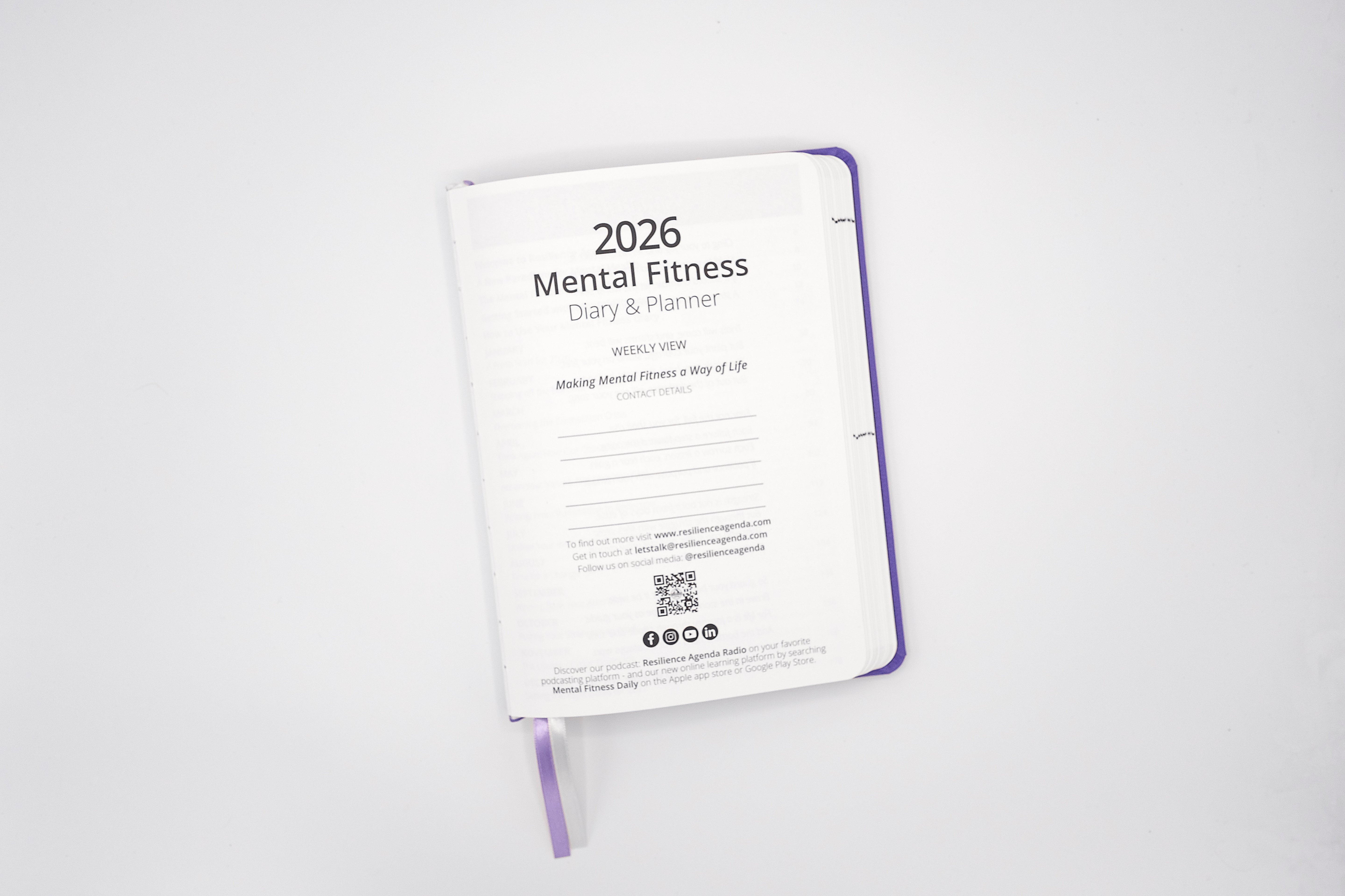 2026 Mental Fitness Diary & Planner - Weekly Format
